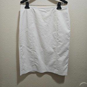 White Calvin Klein Pencil Skirt (Size 8)